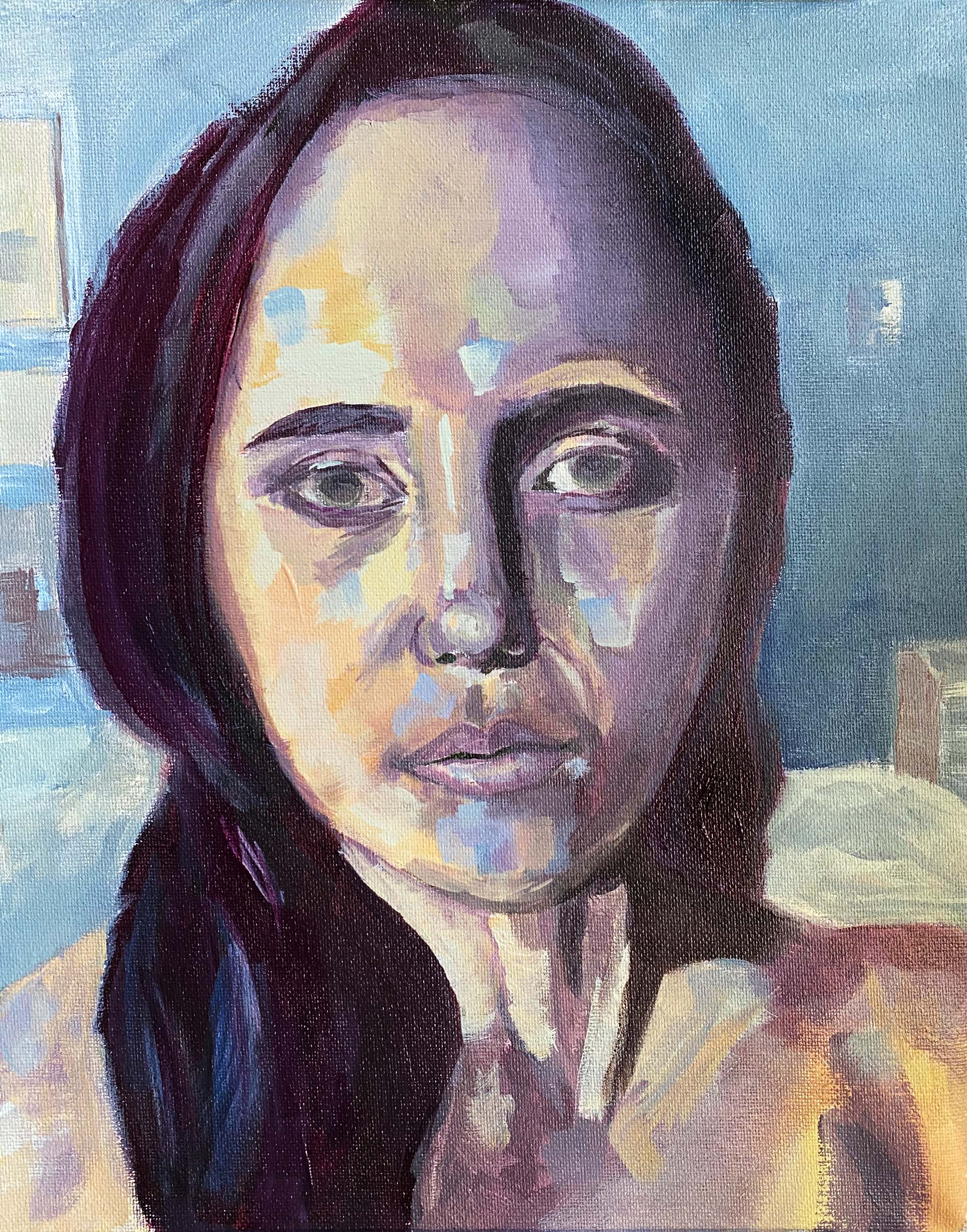 Blue and Apathy / Acrylic on Canvas / 11 x 14 inches / 2022